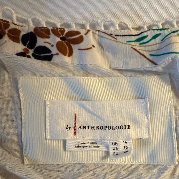 Anthropologie Floral Maxi Dress with Crochet Detail - Picture 9 of 10